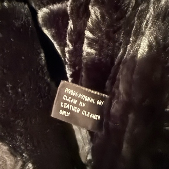 J. Percy Marvin Richards 100% Leather Suede Hooded  Black Long Coat - Picture 7 of 9